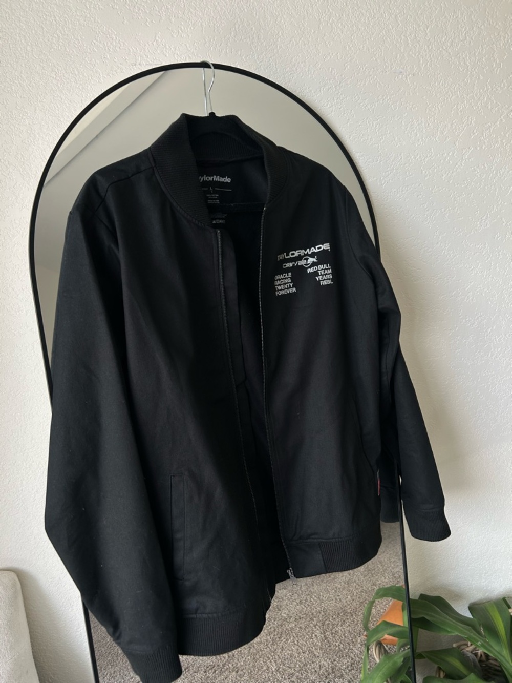 TaylorMade Black Casual Bomber Jacket RedBull